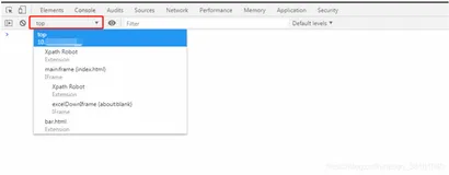 chrome 技术篇-控制台切换框架，切换dom操作区