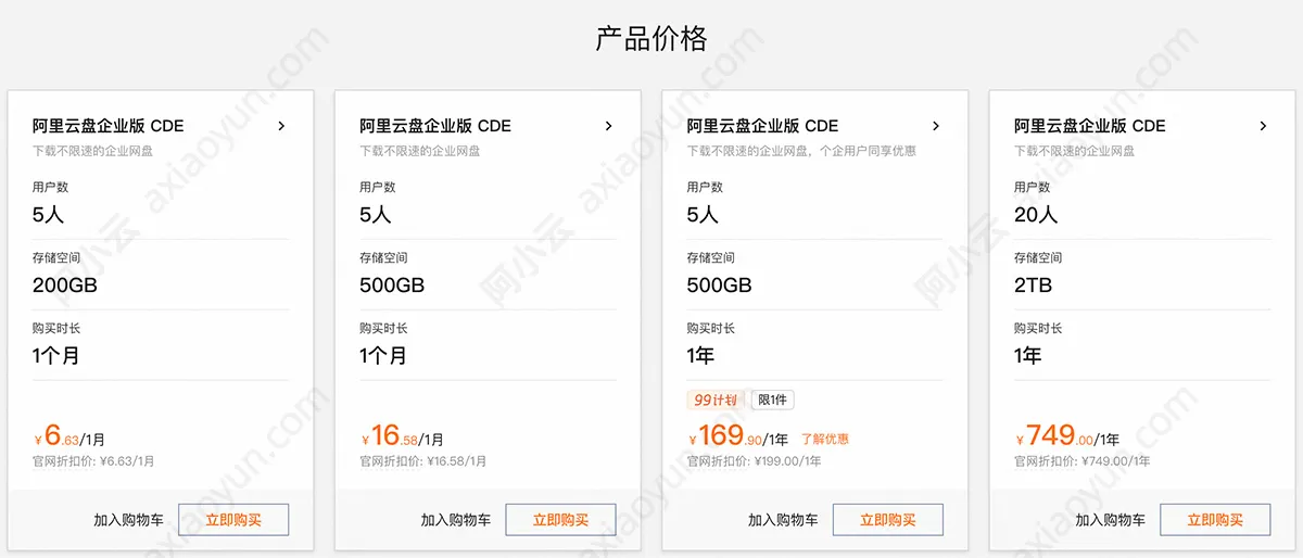 阿里云盘企业版收费标准.jpg