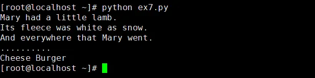 笨办法学 Python--跟书练习七~更多打印