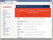 程序猿福利：JavaScript 开源库集合网站 JSDB.io 收集分类了数百个最好的JavaScript库