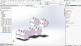 solidworks制作积木块搭屋子