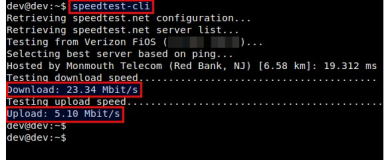 使用 Linux 命令行测试网速