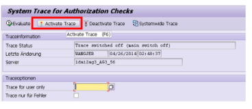SAP ABAP的权限检查跟踪(Authorization trace)工具使用步骤介绍