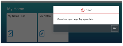 Could not open app - SAP UI5 error message