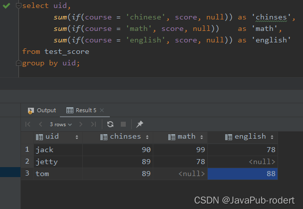 行转列【死磕sql】