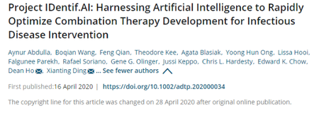 IDentif.AI | 开发AI平台以快速确定包括COVID-19在内感染的治疗方案