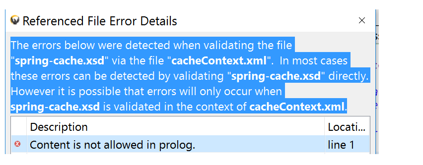 Spring XSD validation cache issue