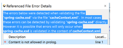 Spring XSD validation cache issue