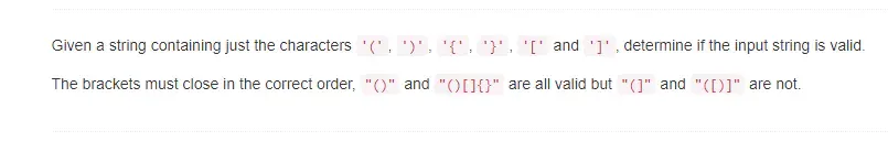 Leetcode-Easy 20. Valid Parentheses