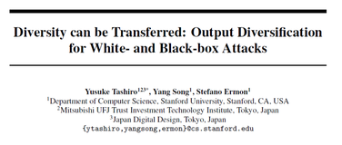 ODS：输出多样化采样，有效增强白盒和黑盒攻击的性能 | NeurIPS 2020