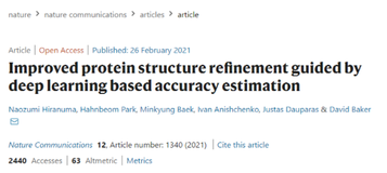 Nat.Commun. | DeepAccNet：基于深度学习的准确性估计改善蛋白质结构优化