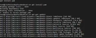 Command 'yum' not found, but can be installed with:  apt install yum