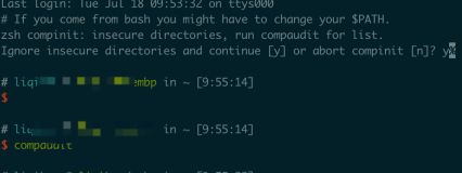 完全解决zsh compinit: insecure directories, run compaudit for list. Ignore insecure directories