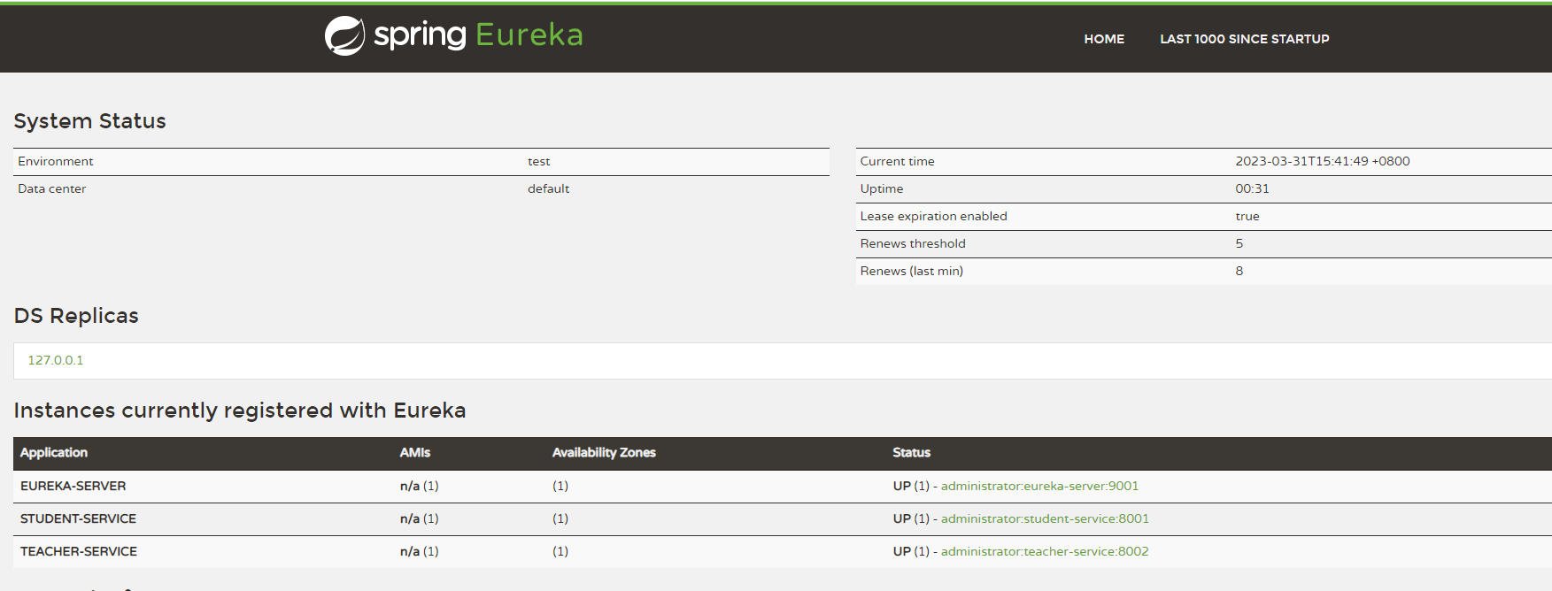 eureka注册中心+两个微服务.png