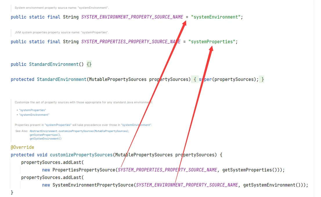 标准环境的customizePropertySources方法.png