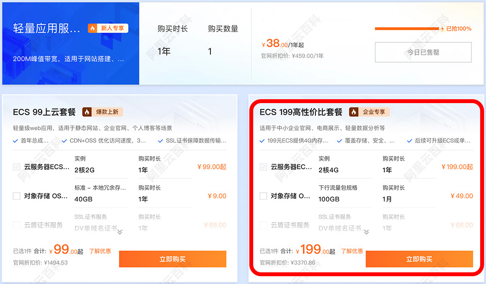 企业级云服务器租用一年需要多少预算？199元2核4G5M带宽阿里云u1实例评测
