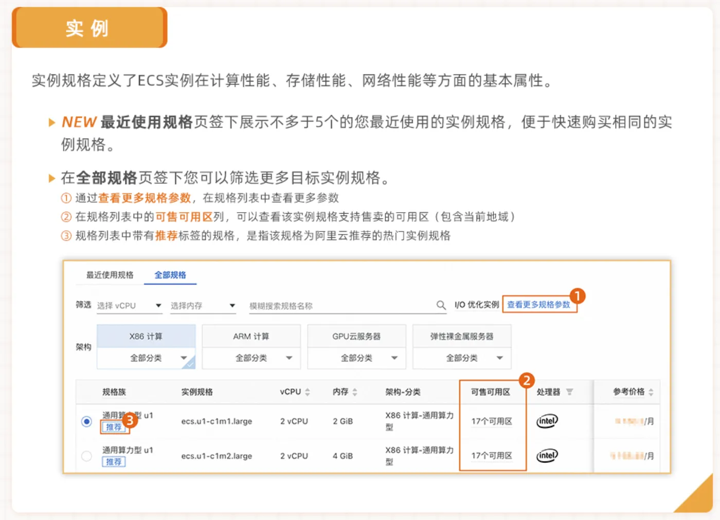 阿里云服务器ECS实例规格族