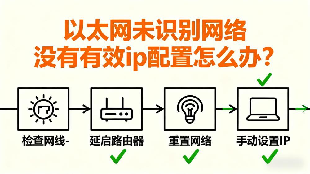 win10系统以太网未识别网络 没有有效ip配置怎么办？