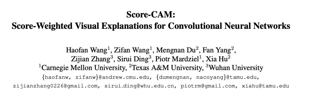 首次摆脱对梯度的依赖 Cmu等开源score Cam 基于置信分数的视觉可解释性 阿里云开发者社区