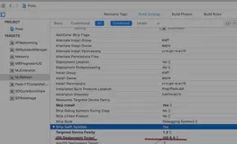 Xcode消除警告:-1: The iOS Simulator deployment target is set to 6.0, but the range of supported deplo...