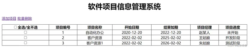 Java项目练习:软件项目信息管理(附源码下载地址)