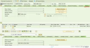 SAP MM 启用了Advanced Return Management之后采购订单上的一些变化