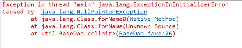 Java报错Exception in thread “main“ java.lang.ExceptionInInitializerError