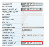 SAP CRM One Order header数据库表几个和时间戳相关的字段