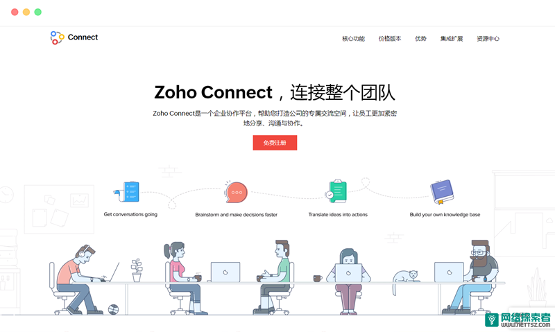 Zoho Connect: Zoho旗下企业团队协作平台
