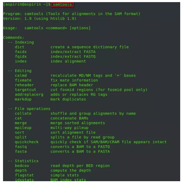 Samtools（CentOS Linux）安装及常用命令详解