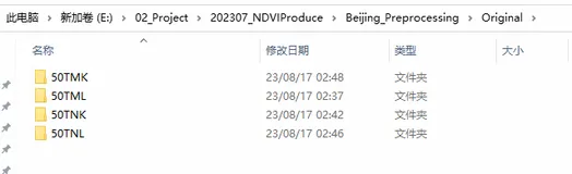 Python ArcPy将多个文件夹内大量遥感影像批量四等分裁剪或切割为N×M个部分