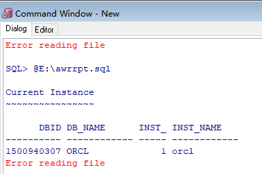 Oracle 使用 PL/SQL Developer 生成 AWR 报告