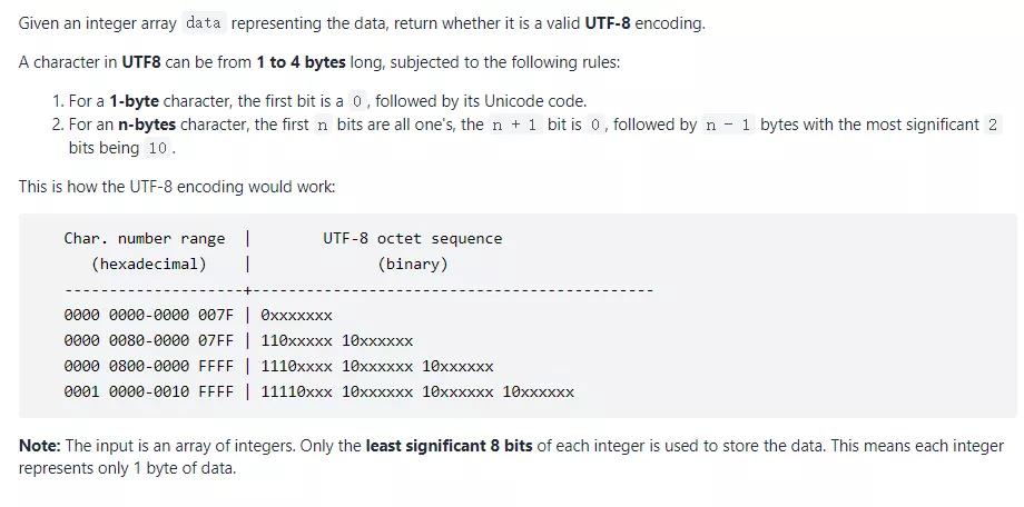 ​LeetCode刷题实战393：UTF-8 编码验证