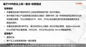 基于HBR的云上统一备份