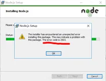 【异常】window 10 安装 node.js 时遇到 2502 2503 错误解决方法