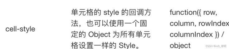 element-plus table表格cell-style的使用