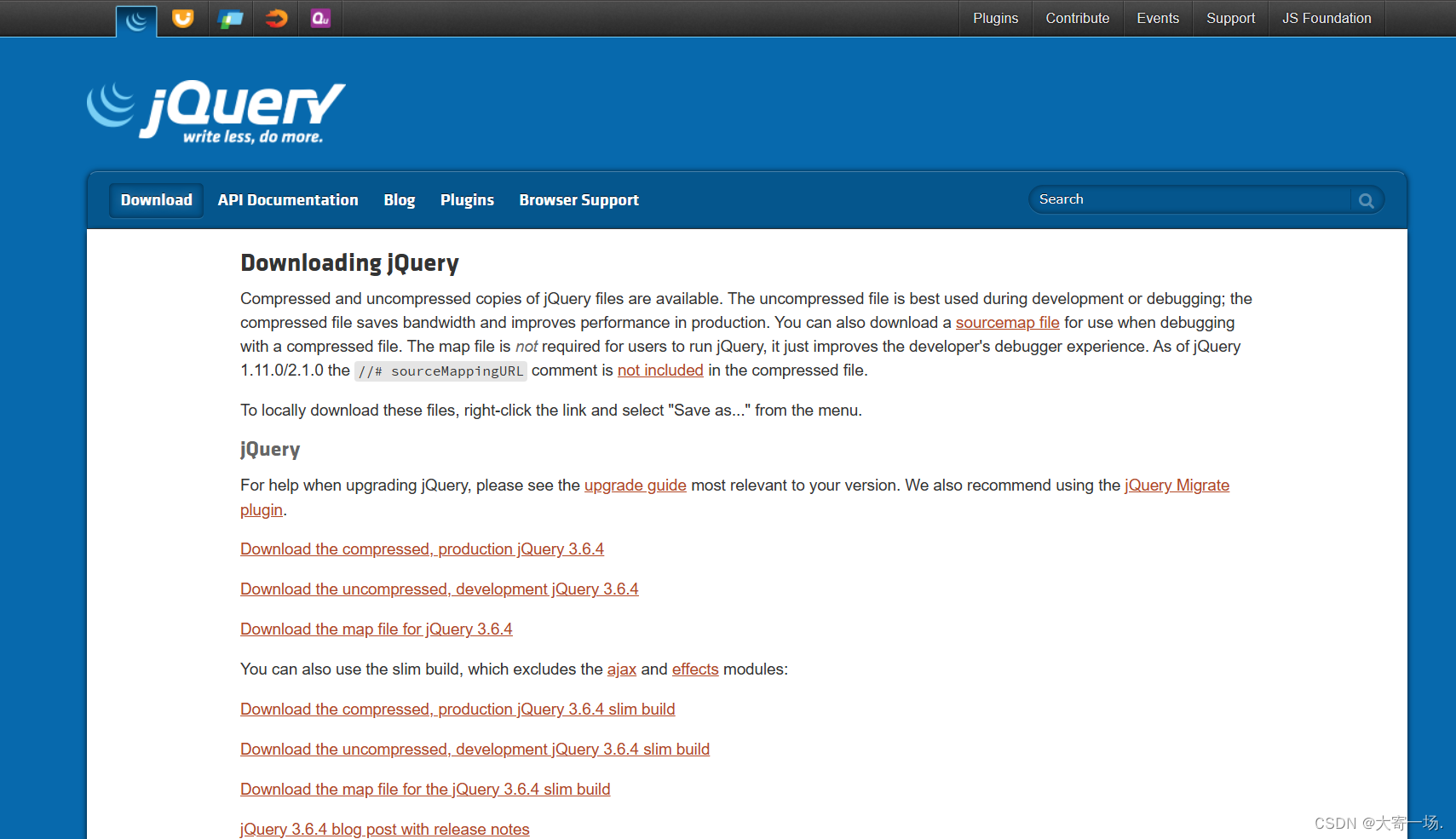 HTML+CSS+JS 学习笔记（四）———jQuery
