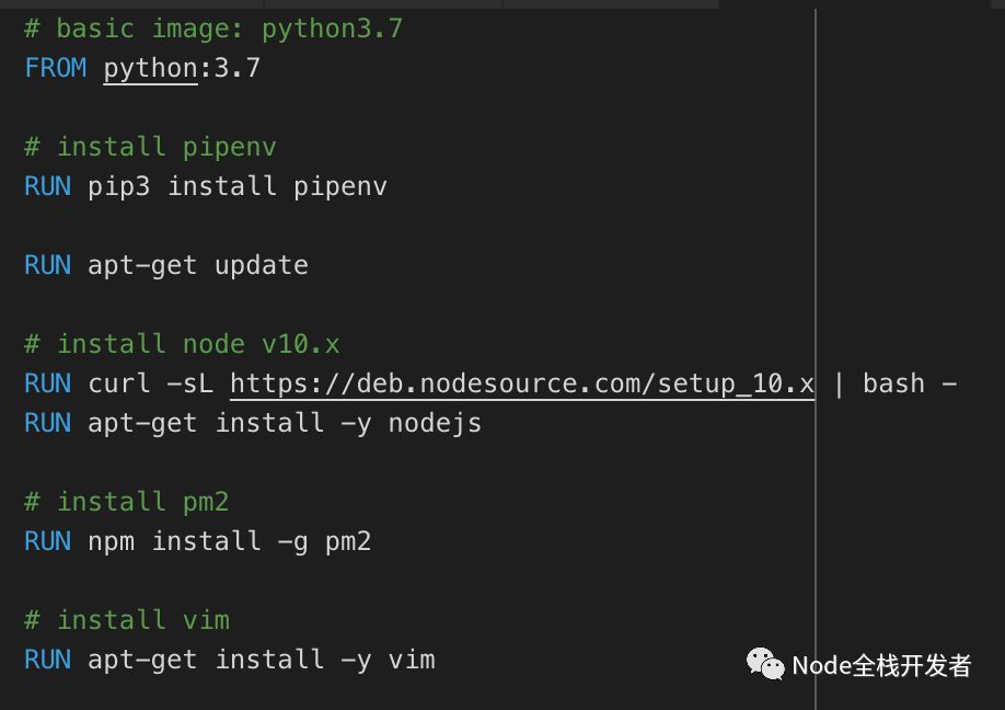 Docker 镜像构建：Python & Node