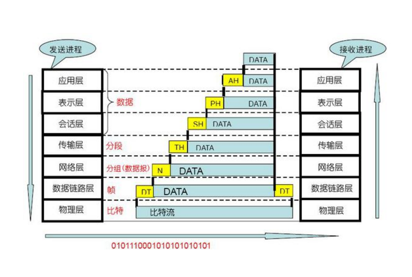网络：网络分层与协议/OSI七层模型/(TCP/IP模型)