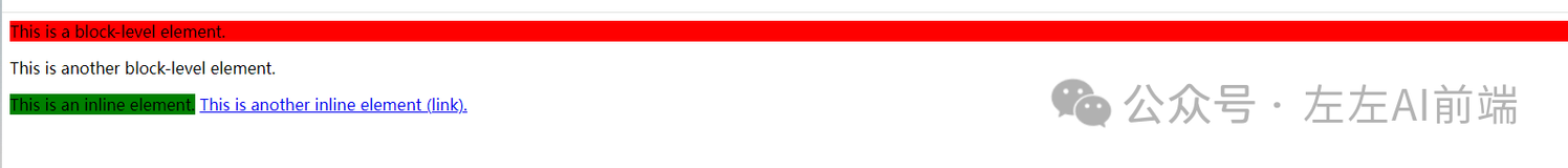 学会了HTML中的块级元素和内联元素 SO 酷了