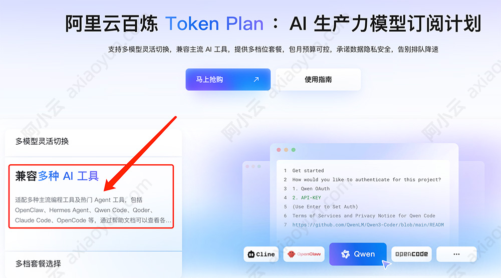 阿里云百炼Token Plan团队版