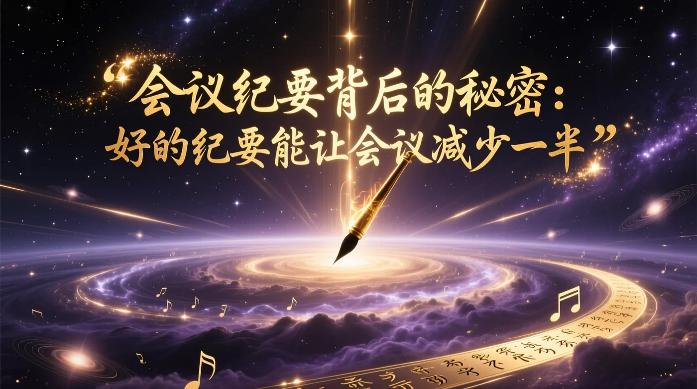 会议纪要背后的秘密:好的纪要能让会议减少一半