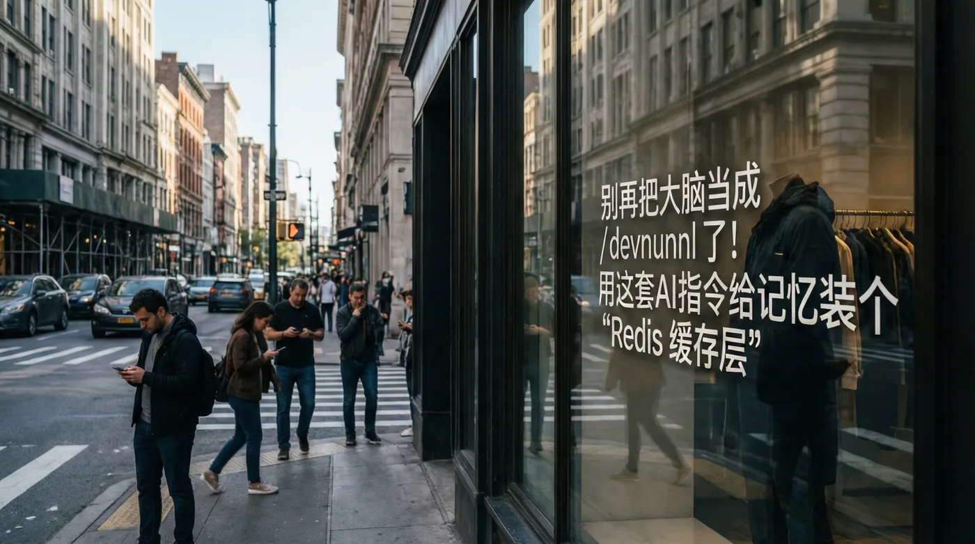 别再把大脑当成 /dev/null 了!用这套AI指令给记忆装个 "Redis 缓存层"