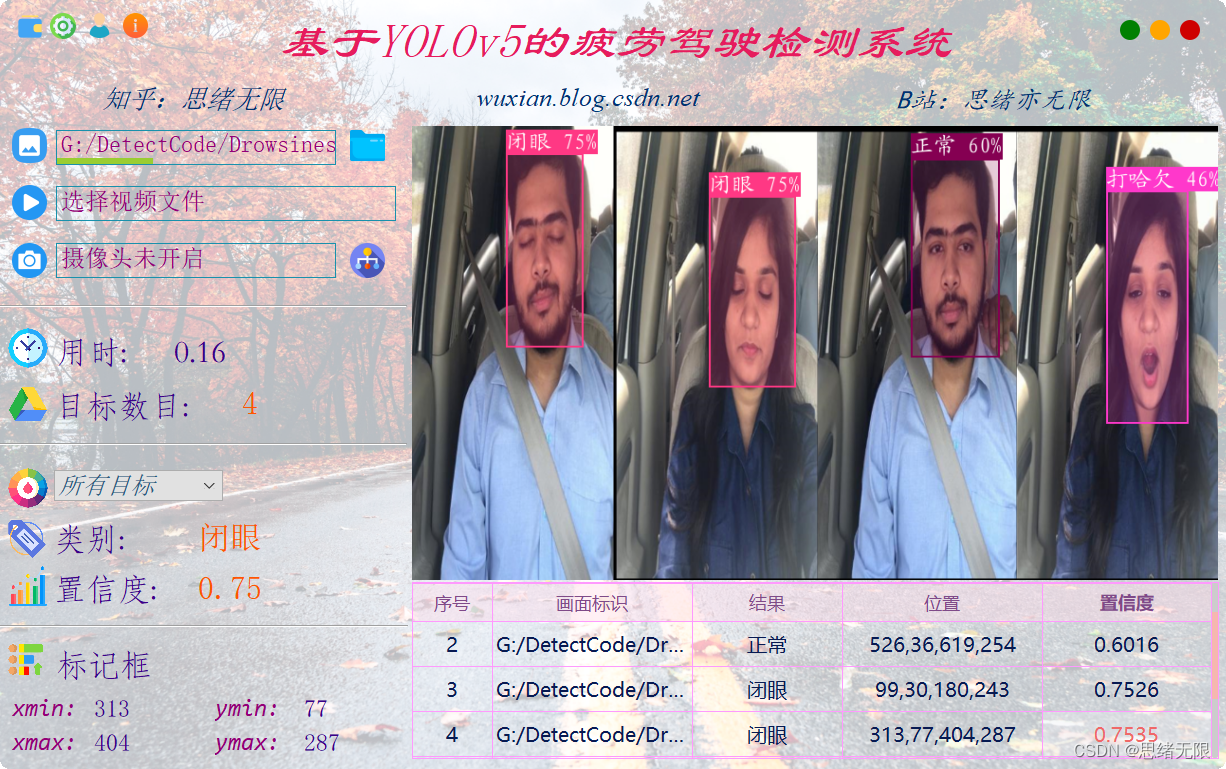 基于yolov5的疲劳驾驶检测系统(python 清新界面 数据集)-阿里云开发