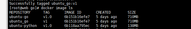 docker的python与go镜像的制作