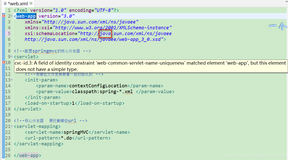 web.xml 文件报错：cvc-id.3: A field of identity constraint ‘.....