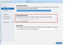 NDK not configured. Download it with SDK manage