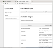 Etherpad配置及管理功能