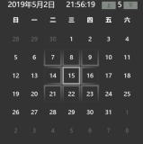 开源炫酷日历、网页日历模板、自适应大小日历、win10日历