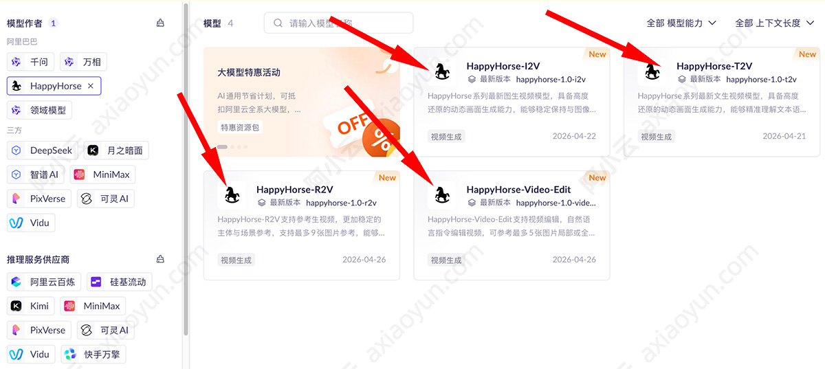 阿里云百炼支持HappyHorse模型